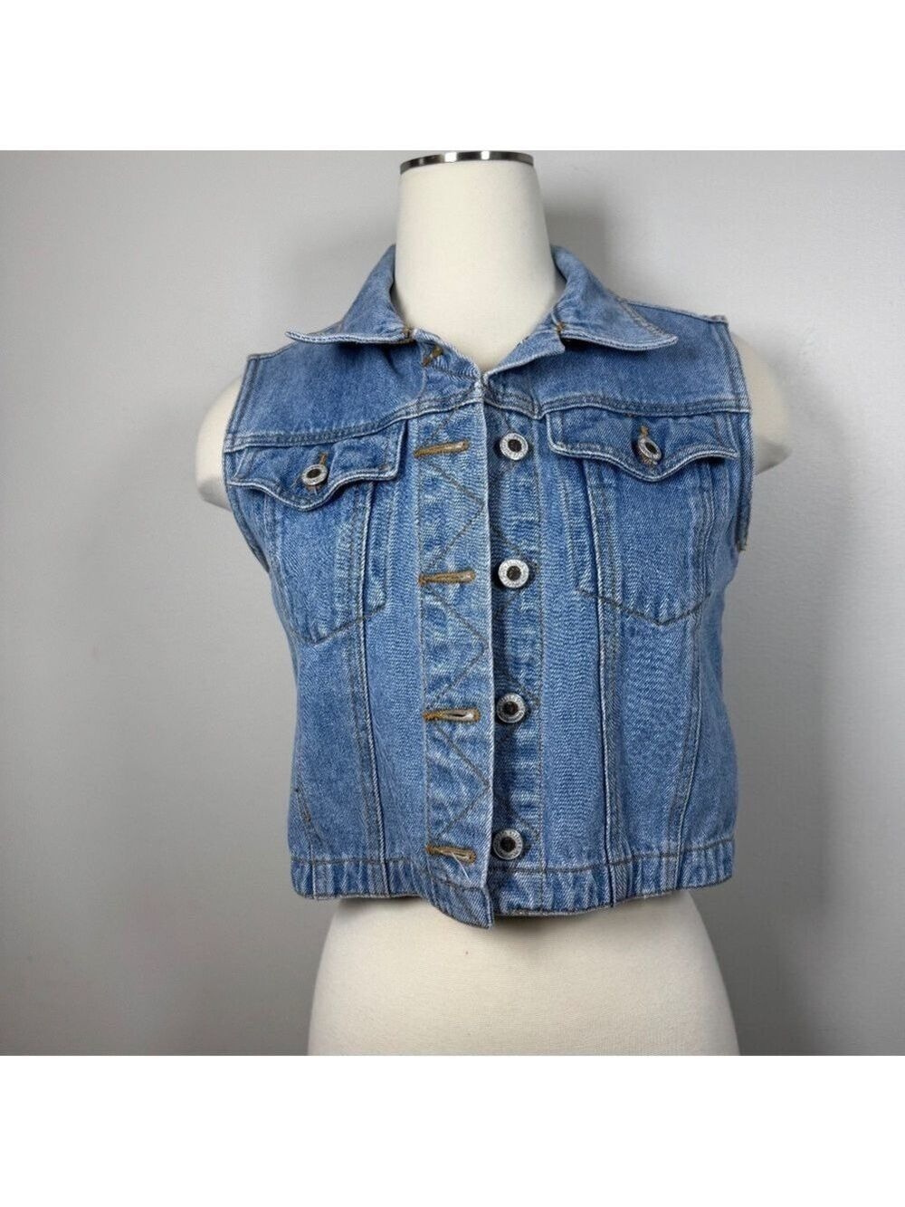 Women's Blue Denim Vest
